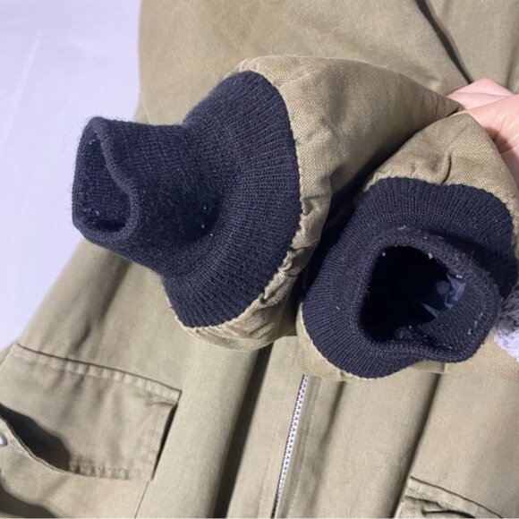 Vintage Work Horse Army Green Zip Front Insulated Coveralls XL - Picture 8 of 16